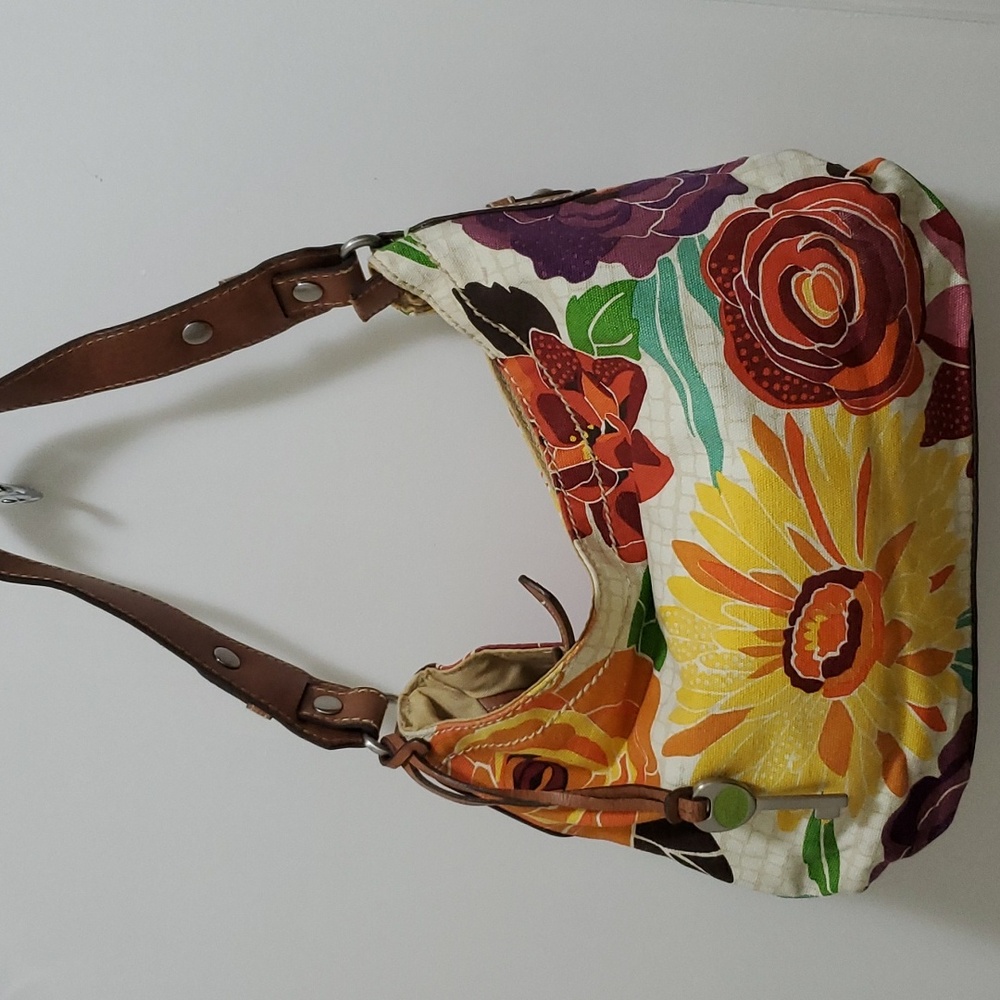 Fossil floral canvas bag